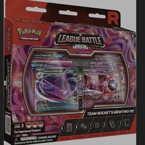 NEW SEALED Pokémon TCGTeam Rocket’s Mewtwo ex League Battle Deck